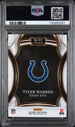Graded 2024 Panini Select Tyler Warren #517 XRC Rookie RC Football Card PSA 10 Gem Mint