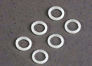 TX3685 White plastic washers - 5x8x1.0mm (6) (ONLINE ORDER ONLY)