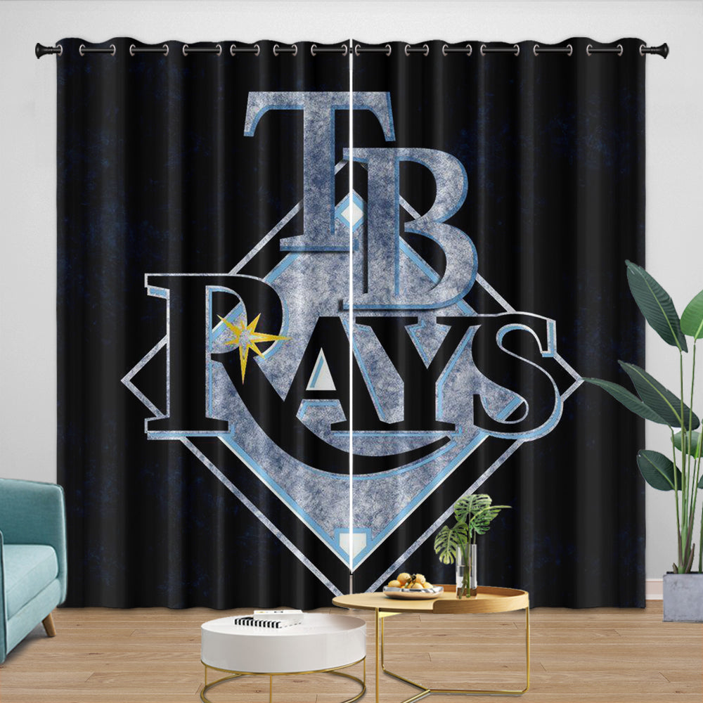 Tampa Bay Rays Curtains Blackout Window Drapes Room Decoration (Online Order Only)