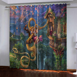 Tangled Curtains Pattern Blackout Window Drapes (Online Order Only)