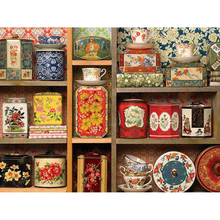 Tea Caddies 275 Large Piece Jigsaw Puzzle Cobble Hill (ONLINE ORDER ONLY)