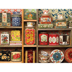 Tea Caddies 275 Large Piece Jigsaw Puzzle Cobble Hill (ONLINE ORDER ONLY)
