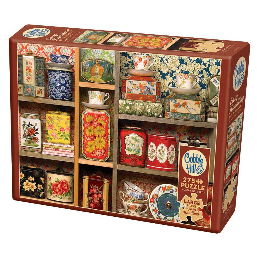 Tea Caddies 275 Large Piece Jigsaw Puzzle Cobble Hill (ONLINE ORDER ONLY)