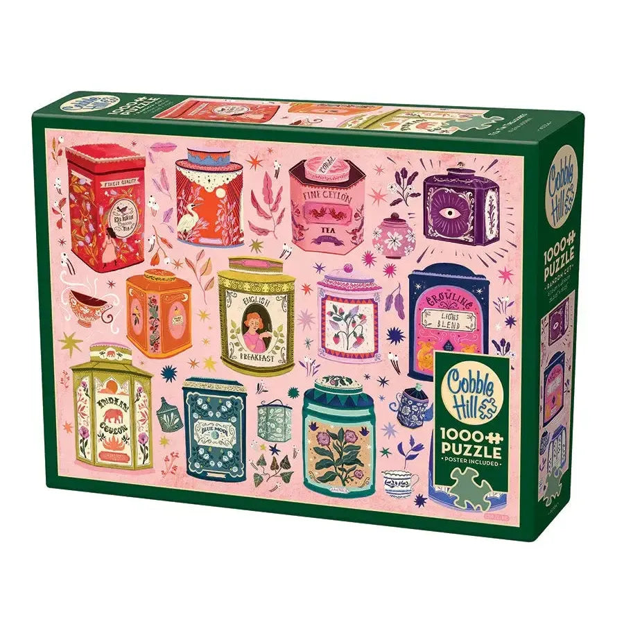 Tea Tin Treasures 1000 Piece Jigsaw Puzzle Cobble Hill (ONLINE ORDER ONLY)