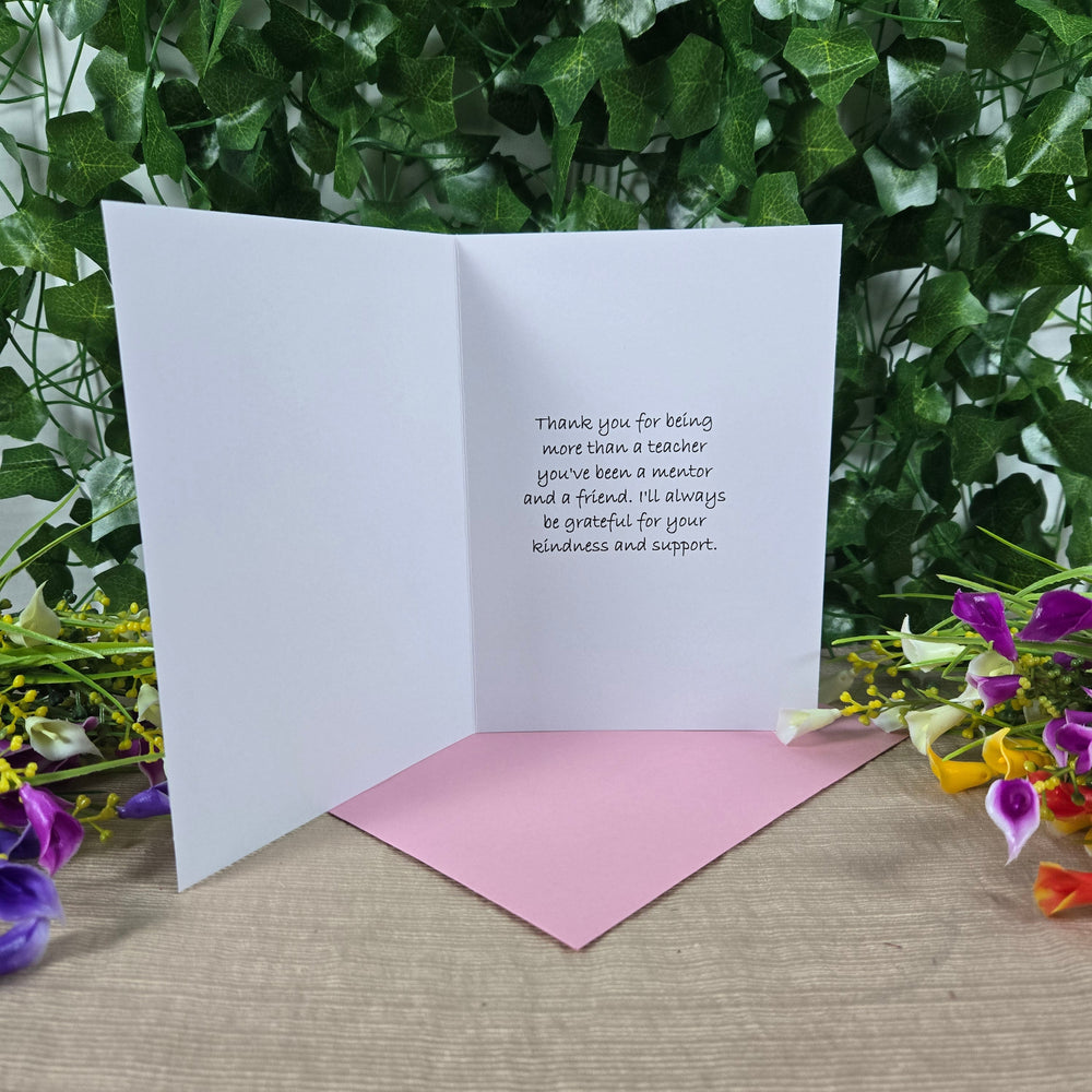 Pink Teacher Thank You Card (ONLINE ORDER ONLY)