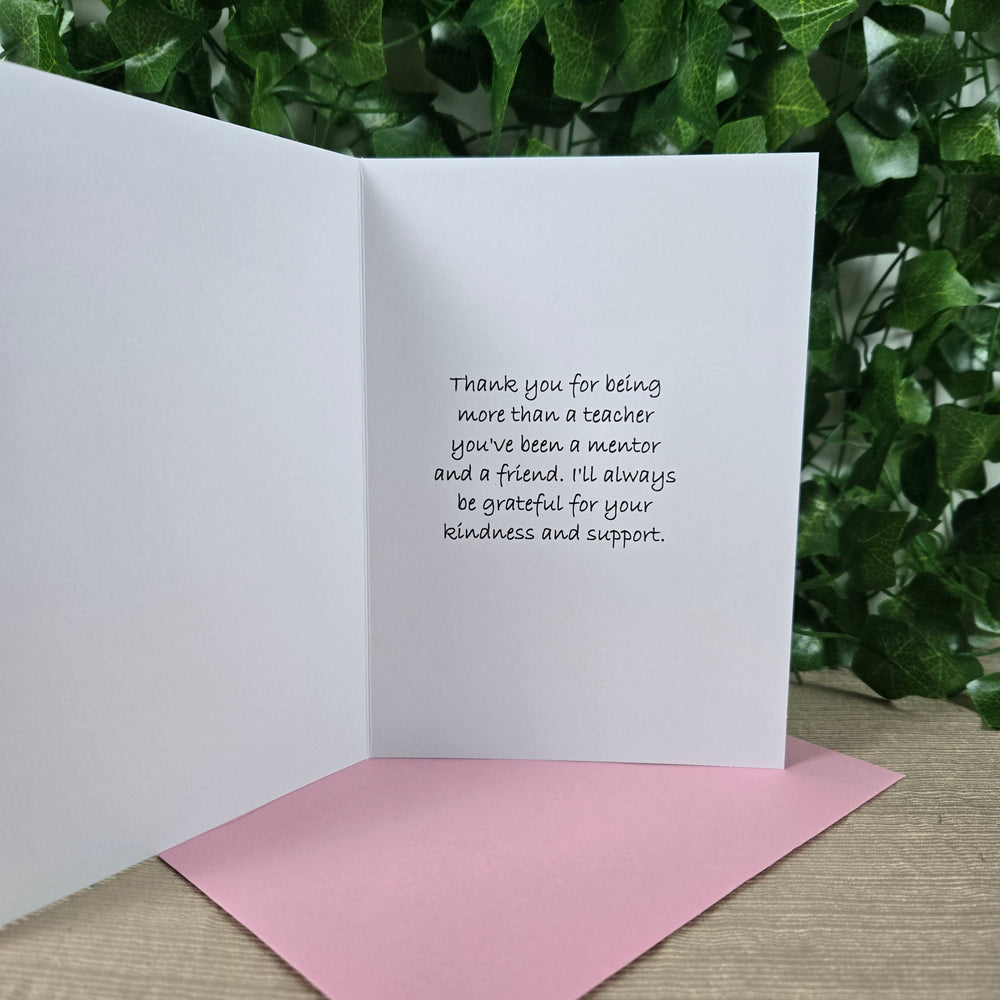 Pink Teacher Thank You Card (ONLINE ORDER ONLY)
