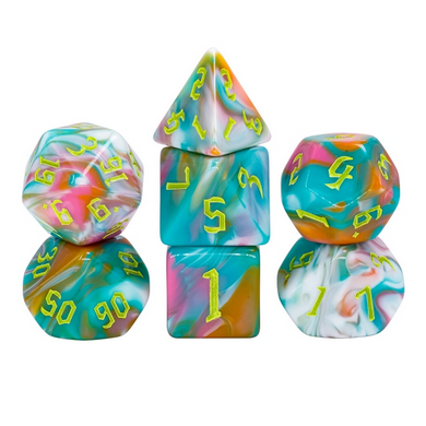 Teal Sunrise RPG Dice Set (ONLINE ORDER ONLY)