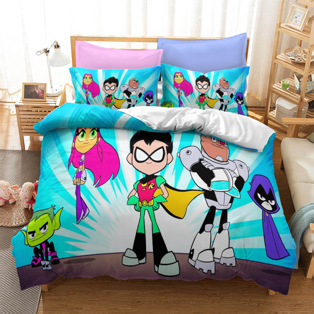 Teen Titans Go Pattern Bedding Set Quilt Cover Without Filler (Online Order Only)