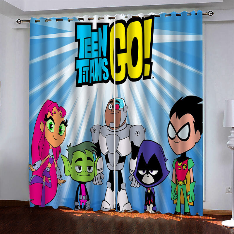 Teen Titans Go Pattern Curtains Blackout Window Drapes (Online Order Only)