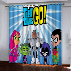 Teen Titans Go Pattern Curtains Blackout Window Drapes (Online Order Only)