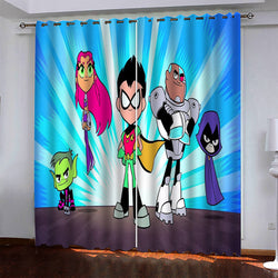 Teen Titans Go Pattern Curtains Blackout Window Drapes (Online Order Only)