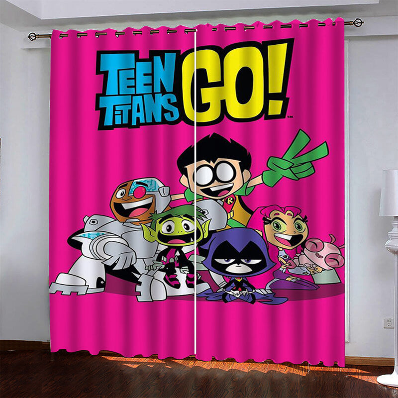Teen Titans Go Pattern Curtains Blackout Window Drapes (Online Order Only)