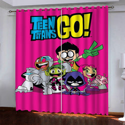 Teen Titans Go Pattern Curtains Blackout Window Drapes (Online Order Only)