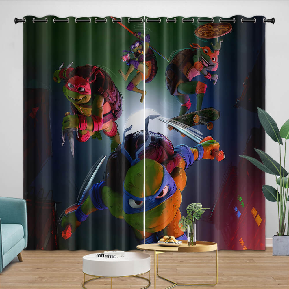 Teenage Mutant Ninja Turtles Mutant Mayhem Curtains Pattern Blackout Window Drapes (Online Order Only)