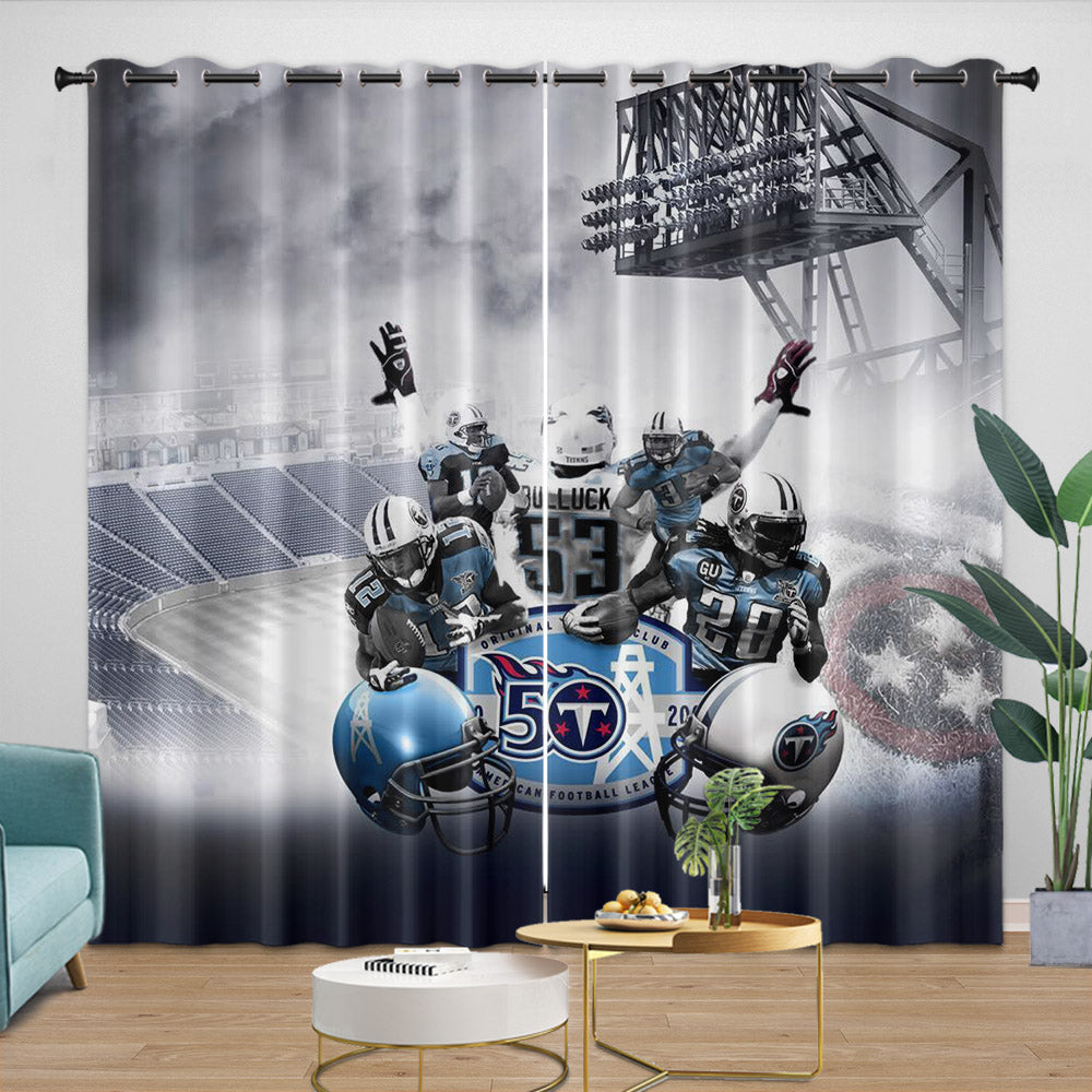 Tennessee Titans Curtains Blackout Window Drapes Room Decoration (Online Order Only)