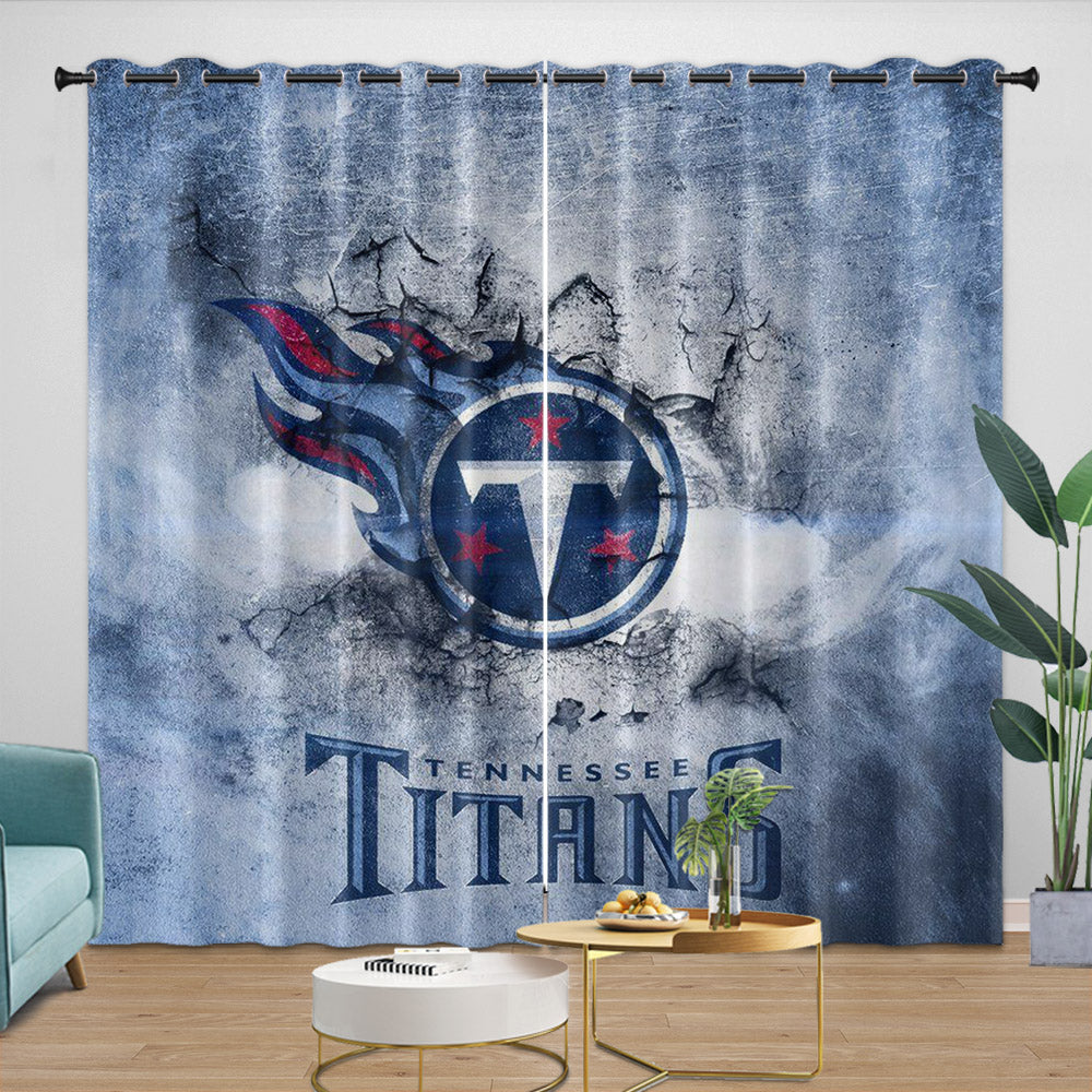 Tennessee Titans Curtains Blackout Window Drapes Room Decoration (Online Order Only)