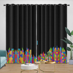 Tetris Curtains Blackout Window Drapes Room Decoration (Online Order Only)