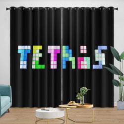 Tetris Curtains Blackout Window Drapes Room Decoration (Online Order Only)