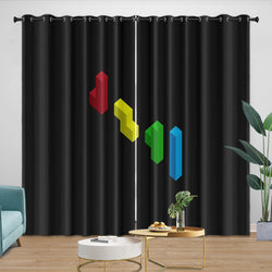 Tetris Curtains Blackout Window Drapes Room Decoration (Online Order Only)