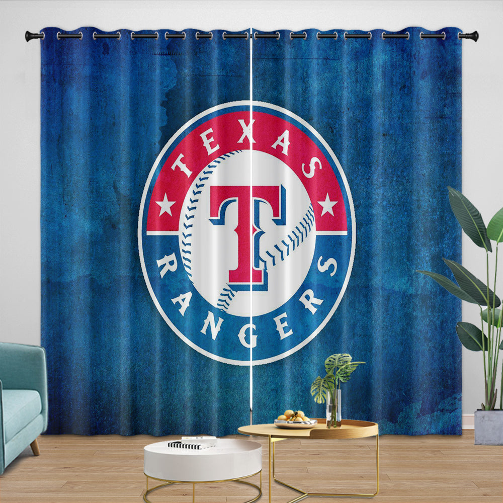 Texas Rangers Curtains Blackout Window Drapes Room Decoration (Online Order Only)