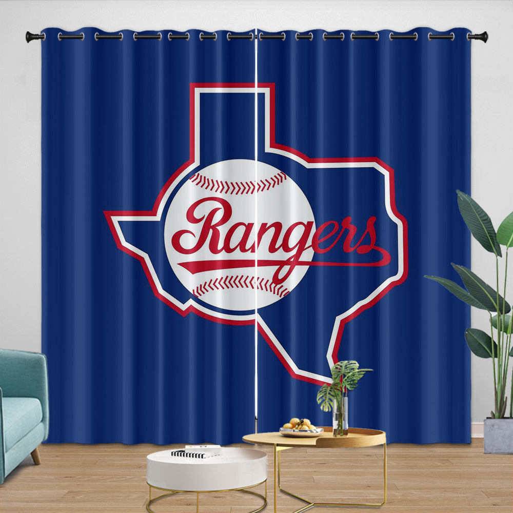Texas Rangers Curtains Blackout Window Drapes Room Decoration (Online Order Only)