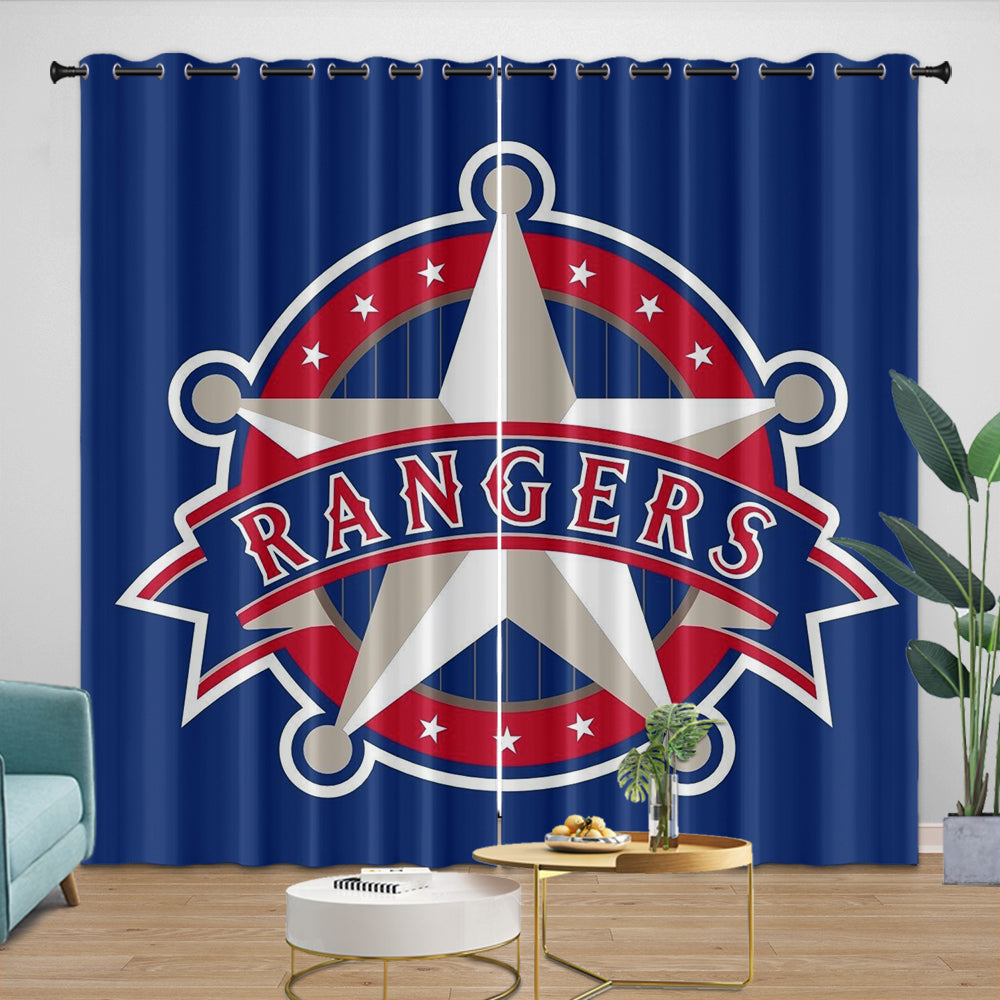 Texas Rangers Curtains Blackout Window Drapes Room Decoration (Online Order Only)