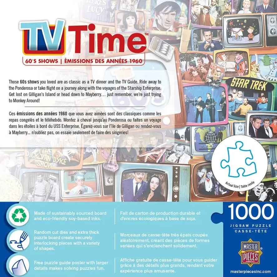 The 60's TV Time 1000 Piece Jigsaw Puzzle MasterPieces