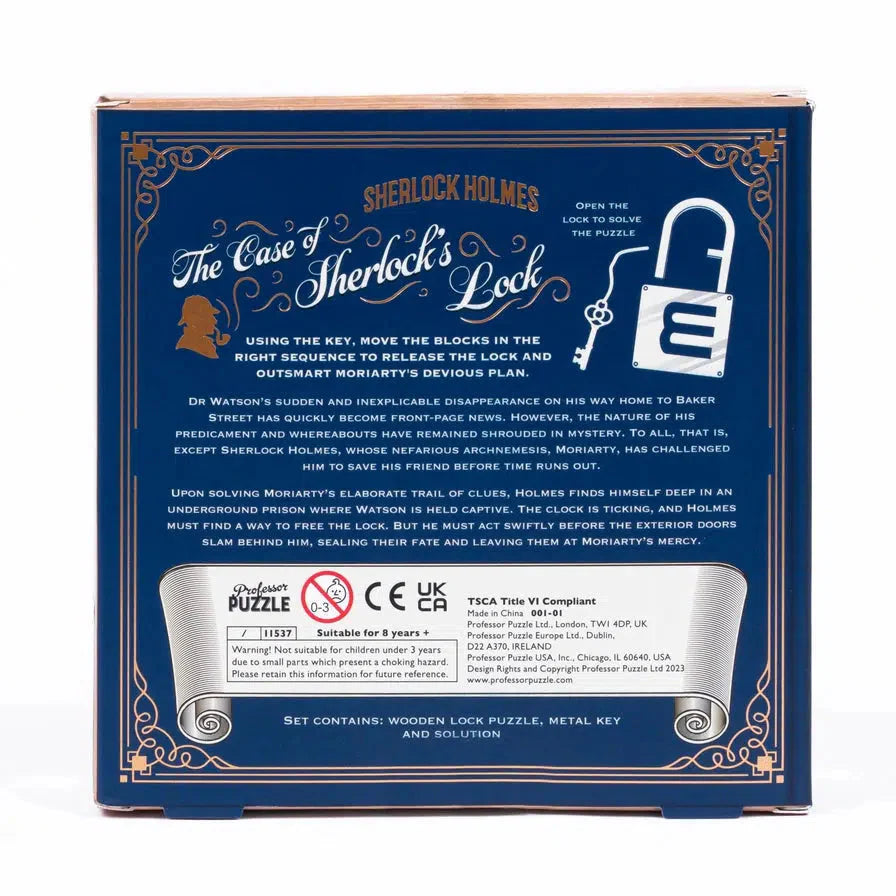 The Case of Sherlock's Lock Brain Teaser Puzzle Professor Puzzle (ONLINE ORDER ONLY)