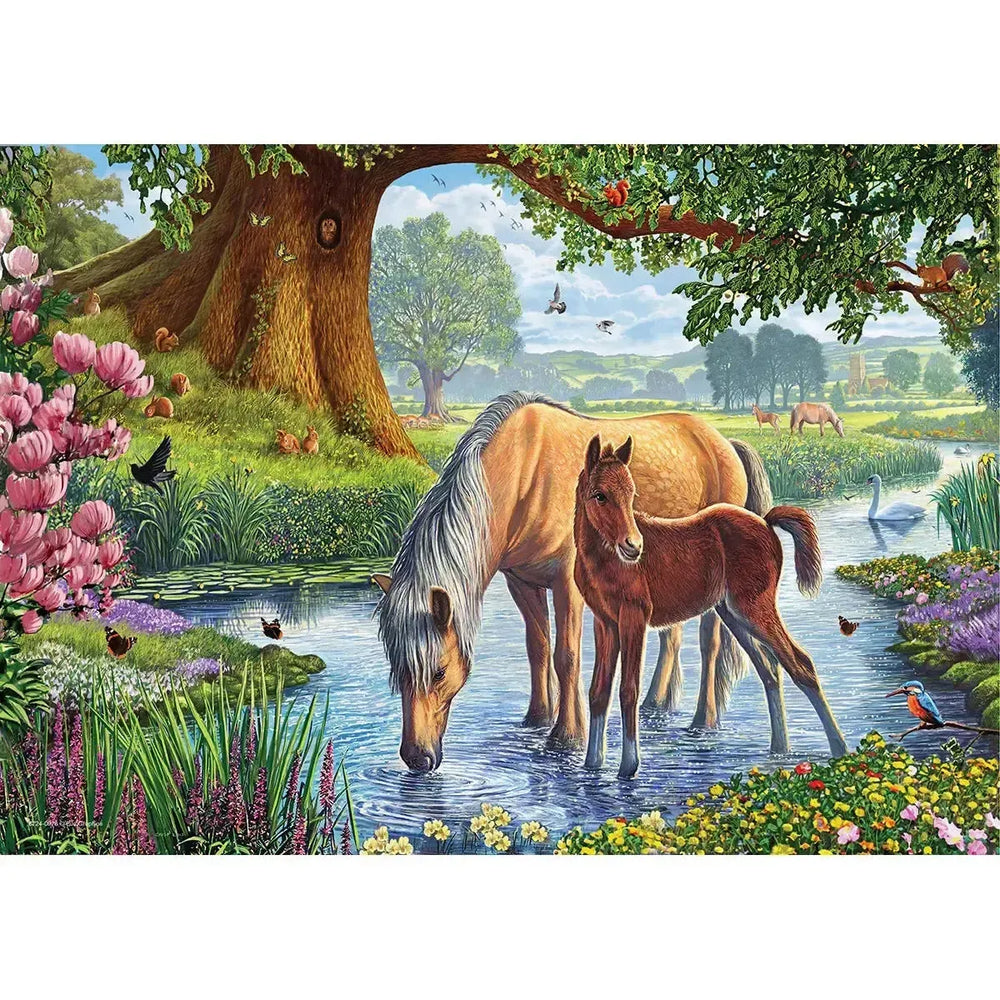 The Fell Ponies 24 Connecting Pieces Jigsaw Puzzle Eurographics