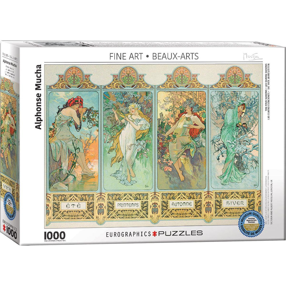 The Four Seasons by Mucha 1000 Piece Jigsaw Puzzle Eurographics