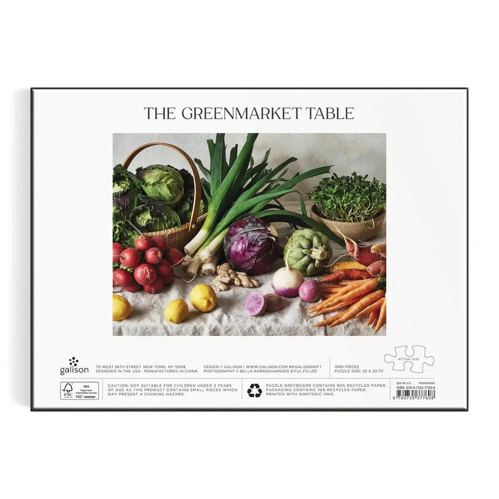 The Greenmarket Table 1500 Piece Jigsaw Puzzle Galison (ONLINE ORDER ONLY)