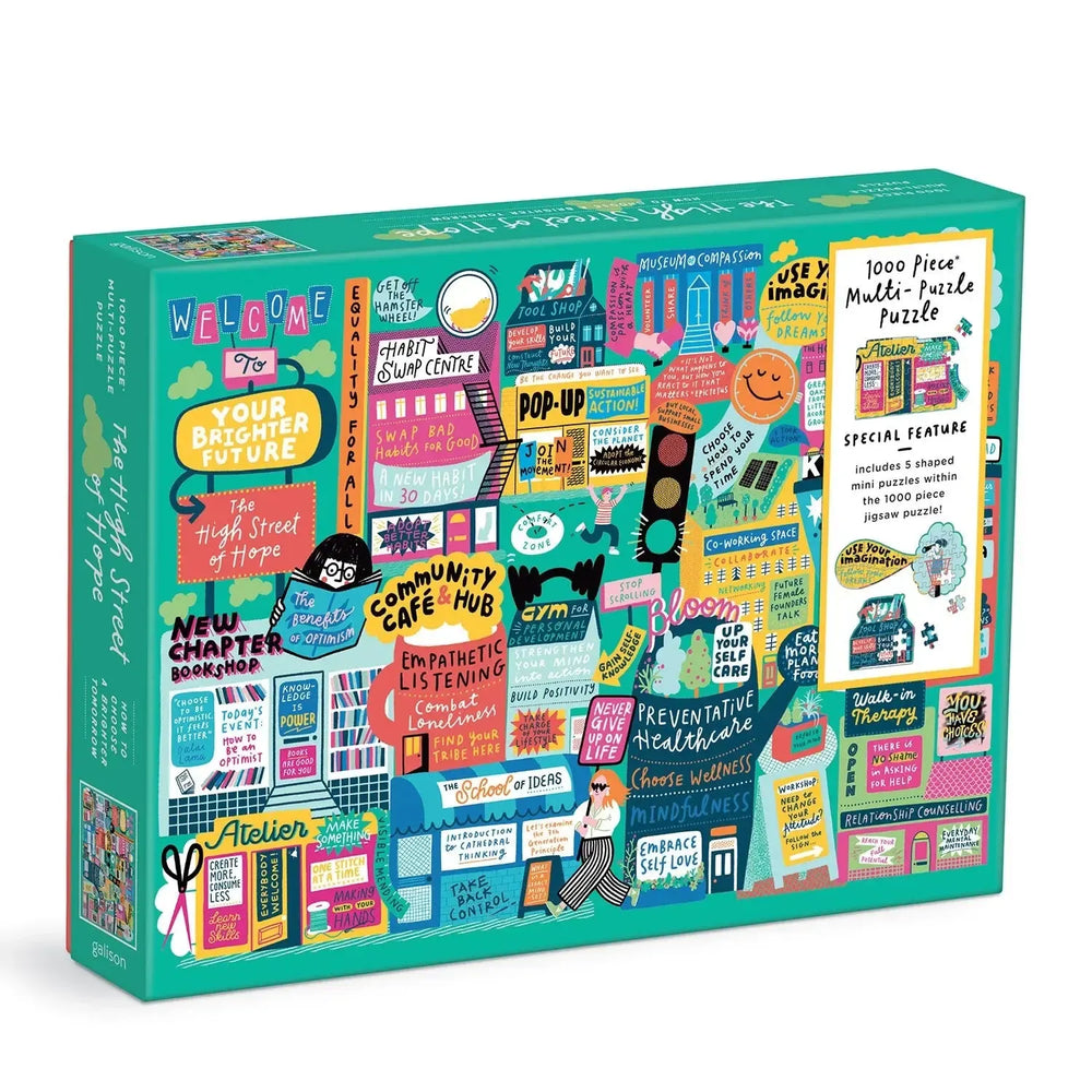 The High Street of Hope 1000 Piece "Multi-Puzzle" Jigsaw Puzzle Galison (ONLINE ORDER ONLY)