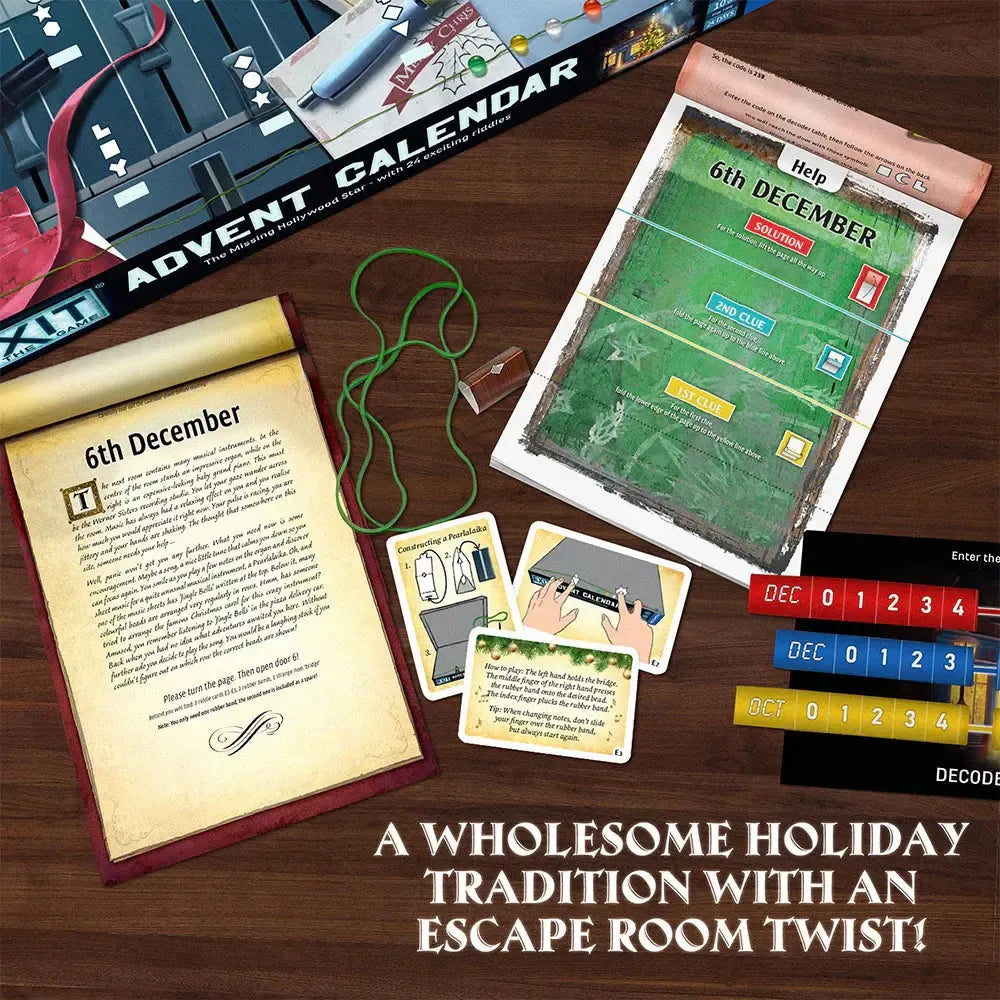 The Missing Hollywood Star Advent Calendar - Exit the Escape Room Game - Kosmos (ONLINE ORDER ONLY)
