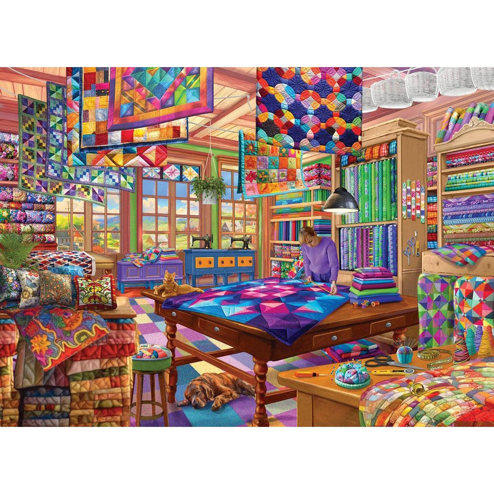 The Quilt Workshop 500 Piece Jigsaw Puzzle Eurographics (ONLINE ORDER ONLY)