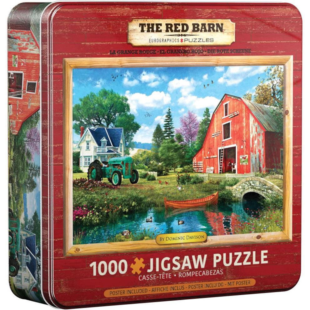 The Red Barn 1000 Piece Jigsaw Puzzle in Tin Eurographics (ONLINE ORDER ONLY)