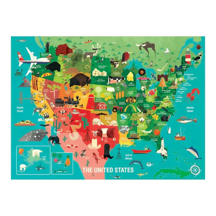 The United States 1000 Piece Jigsaw Puzzle Mudpuppy (ONLINE ORDER ONLY)