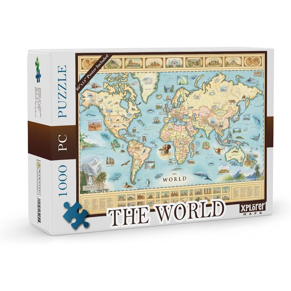 The World 1000 Piece Jigsaw Puzzle Xplorer Maps (ONLINE ORDER ONLY)