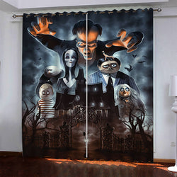 The Addams Family Pattern Curtains Blackout Window Drapes (Online Order Only)
