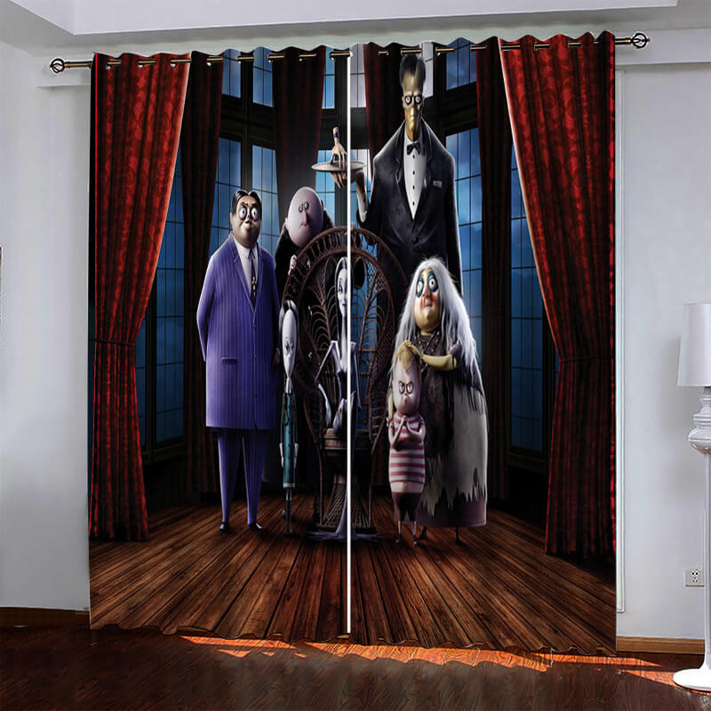 The Addams Family Pattern Curtains Blackout Window Drapes (Online Order Only)