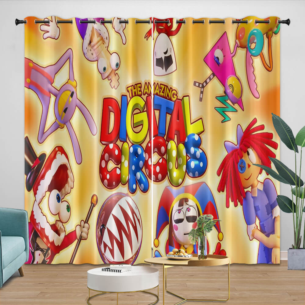 The Amazing Digital Circus Curtains Blackout Window Drapes (Online Order Only)