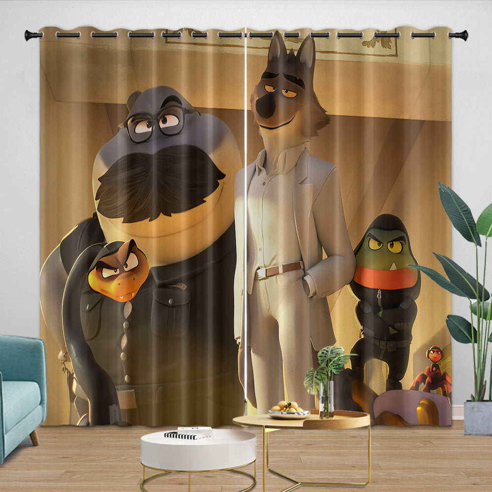 The Bad Guys 2 Curtains Blackout Window Drapes Room Decoration (ONLINE ORDER ONLY)