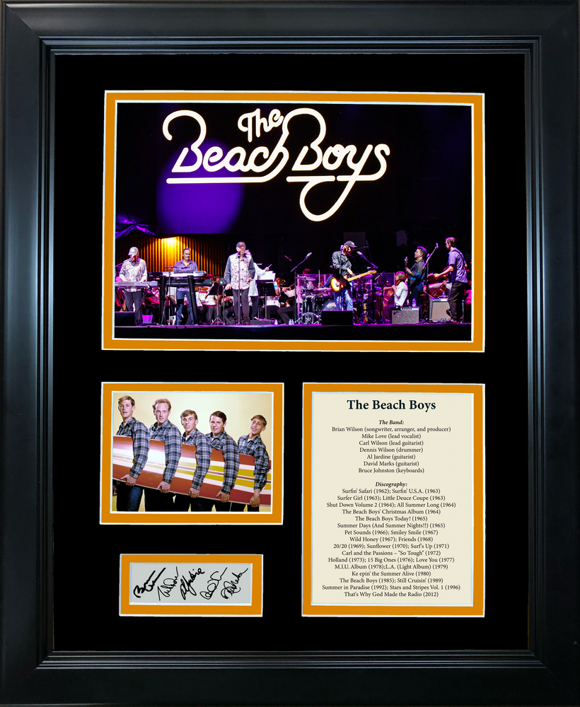Framed The Beach Boys Band Discography Facsimile Laser Engraved Signature Auto 11"x14" Music Photo Sig Collage (ONLINE ORDER ONLY)