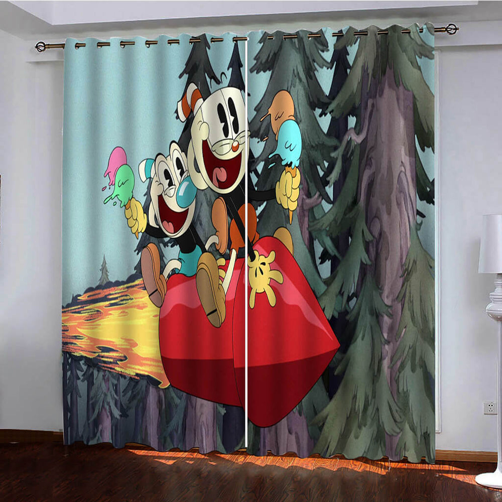 The Cuphead Show Curtains Blackout Window Drapes (Online Order Only)