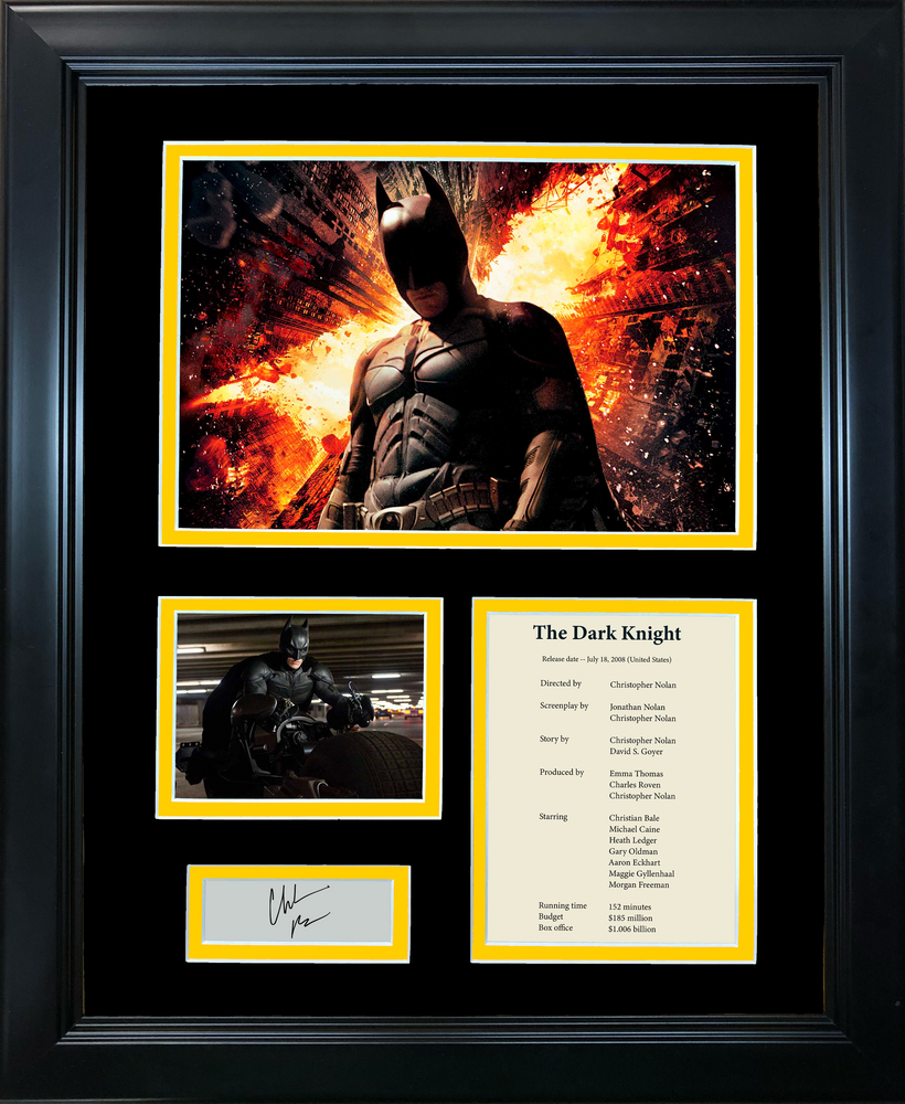 Framed Batman The Dark Knight Christian Bale Facsimile Laser Engraved Signature Auto Movie 11"x14" Photo Sig Collage (ONLINE ORDER ONLY)