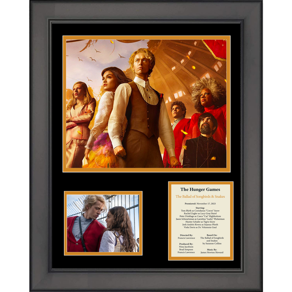 Framed The Hunger Games: The Ballad of Song Birds & Snakes Movie 11"x14" Three Photo Collage (ONLINE ORDER ONLY)