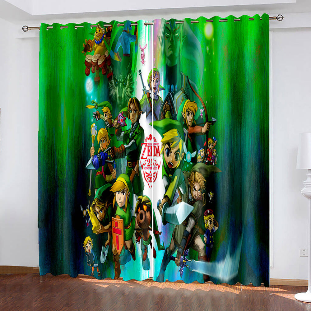 The Legend of Zelda Curtains  Pattern Blackout Window Drapes (Online Order Only)