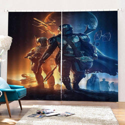 The Mandalorian Curtains Blackout Window Drapes for Room Decoration (Online Order Only)