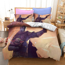 The Mandalorian Yoda Baby Pattern Bedding Quilt Covers Without Filler (Online Order Only)