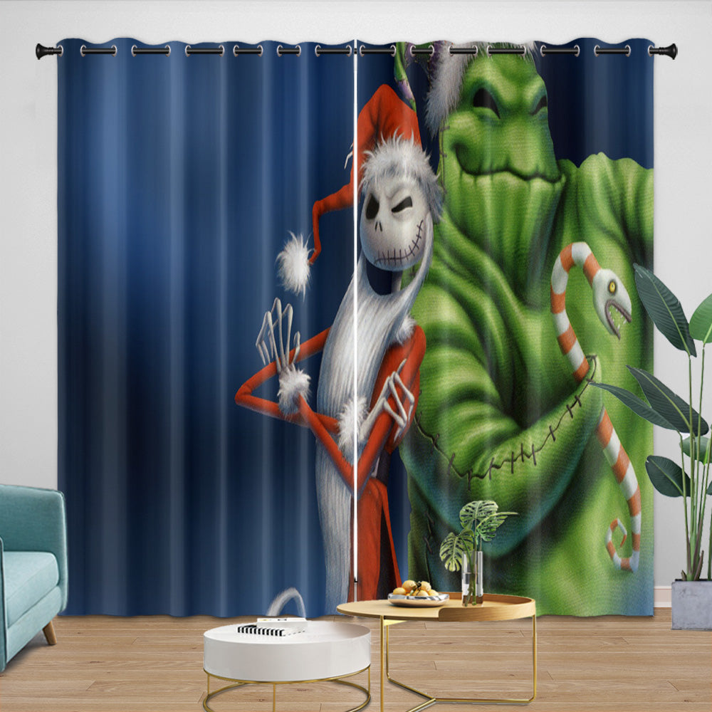 The Nightmare Before Christmas Curtains Pattern Blackout Window Drapes (Online Order Only)