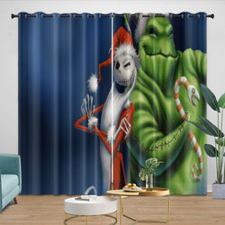 The Nightmare Before Christmas Curtains Pattern Blackout Window Drapes (Online Order Only)